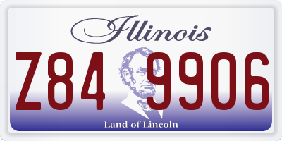 IL license plate Z849906