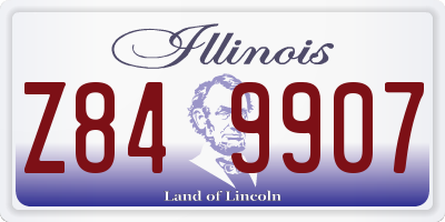 IL license plate Z849907