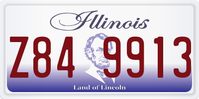 IL license plate Z849913