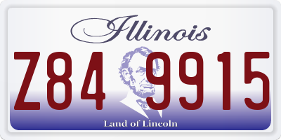 IL license plate Z849915
