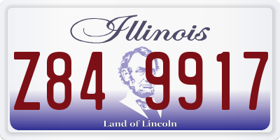 IL license plate Z849917