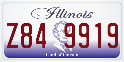 IL license plate Z849919