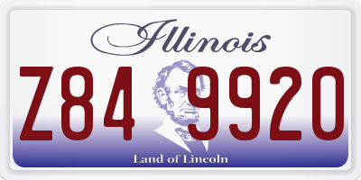 IL license plate Z849920