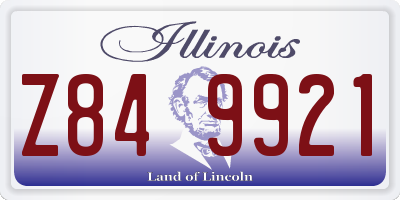 IL license plate Z849921