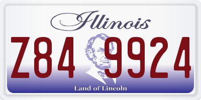 IL license plate Z849924