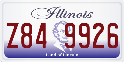 IL license plate Z849926