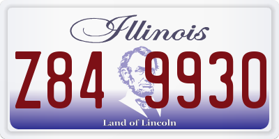 IL license plate Z849930