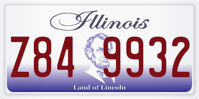 IL license plate Z849932