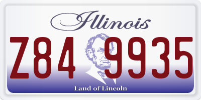 IL license plate Z849935
