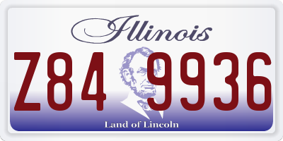 IL license plate Z849936