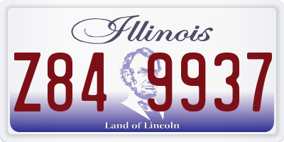 IL license plate Z849937