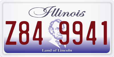 IL license plate Z849941
