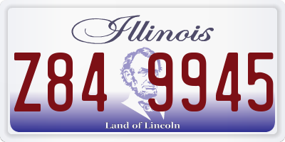 IL license plate Z849945