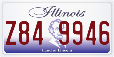 IL license plate Z849946