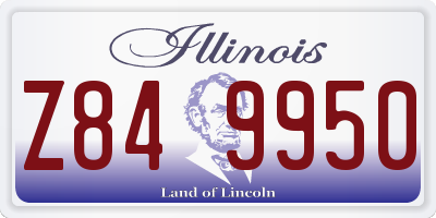 IL license plate Z849950