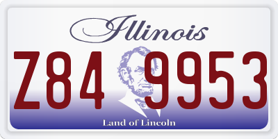 IL license plate Z849953