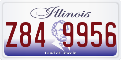 IL license plate Z849956
