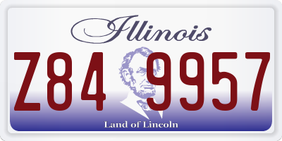 IL license plate Z849957