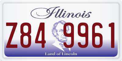 IL license plate Z849961