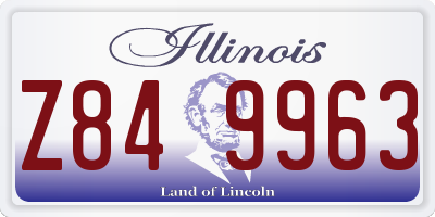 IL license plate Z849963
