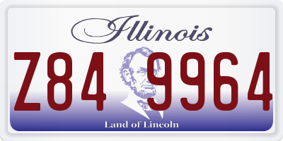 IL license plate Z849964