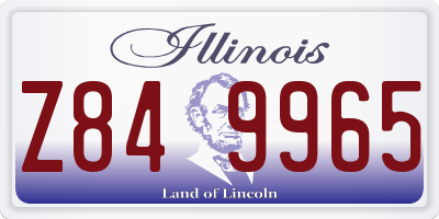 IL license plate Z849965