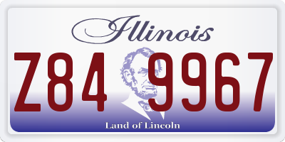 IL license plate Z849967