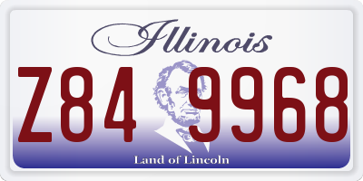 IL license plate Z849968
