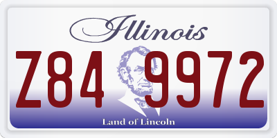 IL license plate Z849972