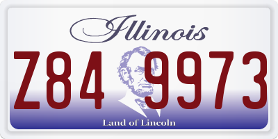 IL license plate Z849973
