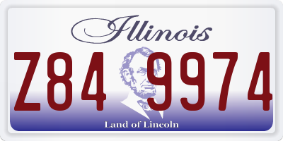 IL license plate Z849974