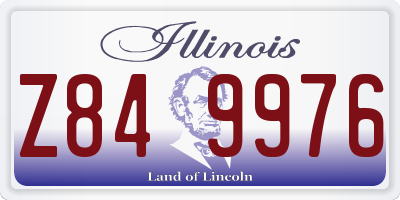 IL license plate Z849976