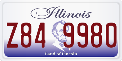 IL license plate Z849980