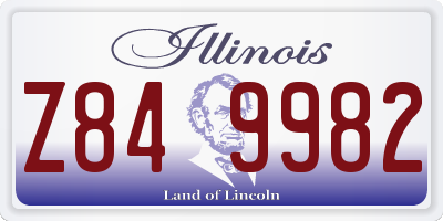 IL license plate Z849982