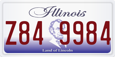 IL license plate Z849984