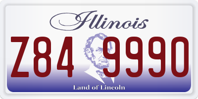 IL license plate Z849990