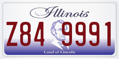 IL license plate Z849991