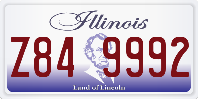 IL license plate Z849992