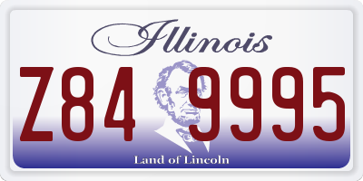 IL license plate Z849995