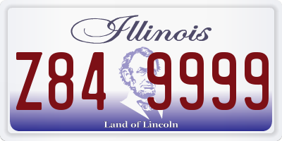 IL license plate Z849999