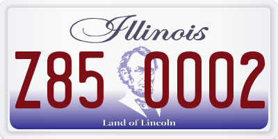 IL license plate Z850002
