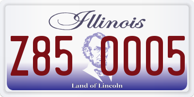 IL license plate Z850005
