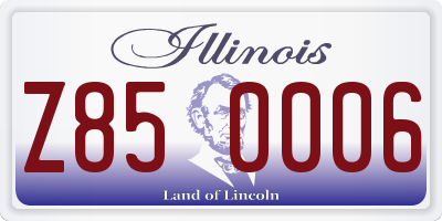 IL license plate Z850006