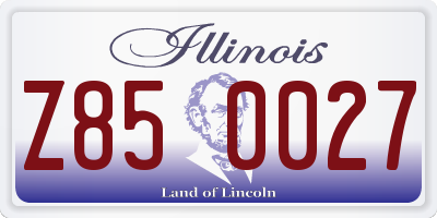 IL license plate Z850027