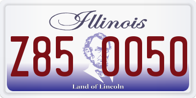 IL license plate Z850050