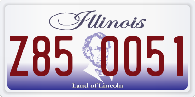 IL license plate Z850051