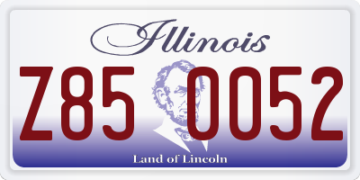 IL license plate Z850052