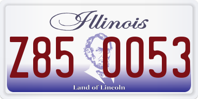 IL license plate Z850053