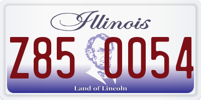 IL license plate Z850054