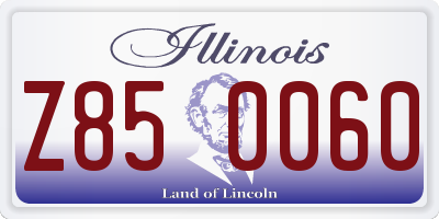 IL license plate Z850060